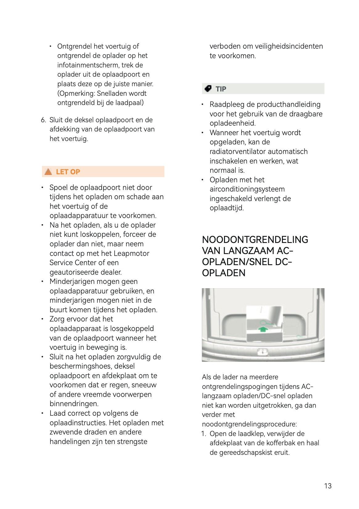 2025-2026 Leapmotor B10 Gebruikershandleiding | Nederlands