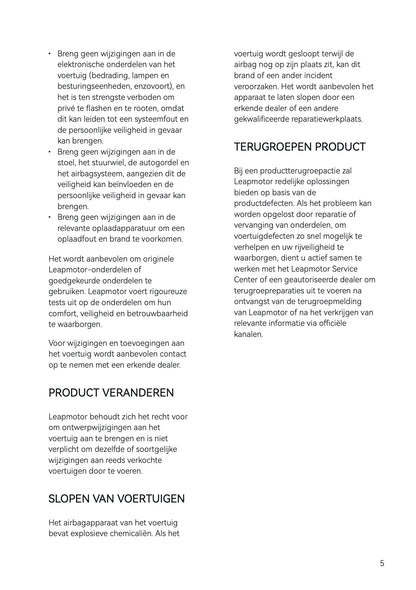 2025-2026 Leapmotor B10 Gebruikershandleiding | Nederlands
