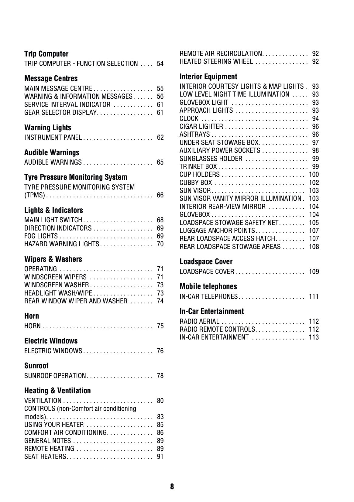 2002 Land Rover Range Rover Owner's Manual | English