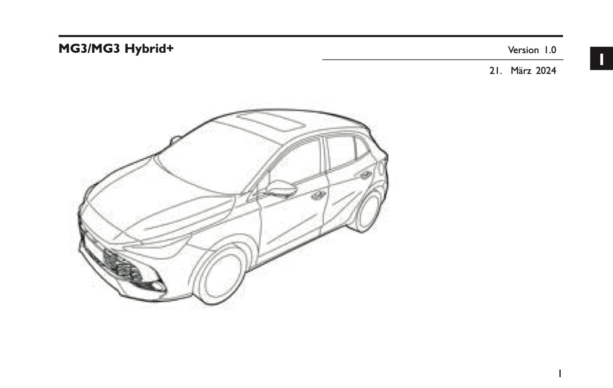 2025 MG MG3 Owner's Manual | German