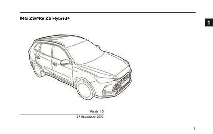 2024-2026 MG ZS/ ZS Hybrid+ Gebruikershandleiding | Nederlands