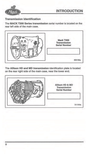 2000 Mack MR Series Owner's Manual | English