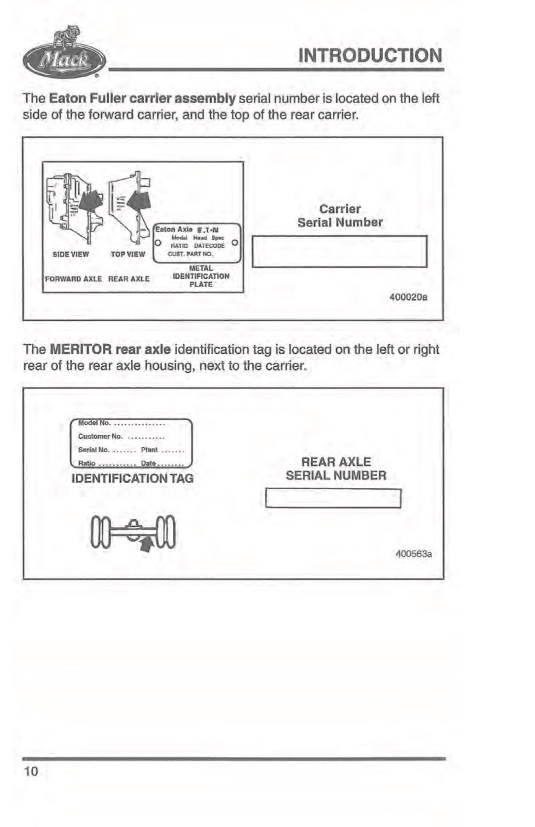 2000 Mack MR Series Owner's Manual | English