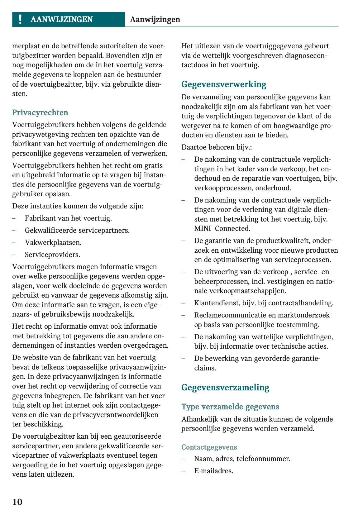 2022-2023 Mini Cabrio Owner's Manual | Dutch