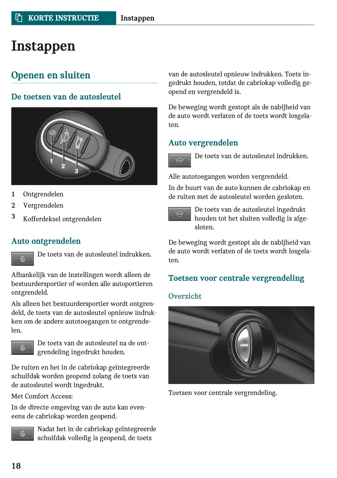 2022-2023 Mini Cabrio Owner's Manual | Dutch