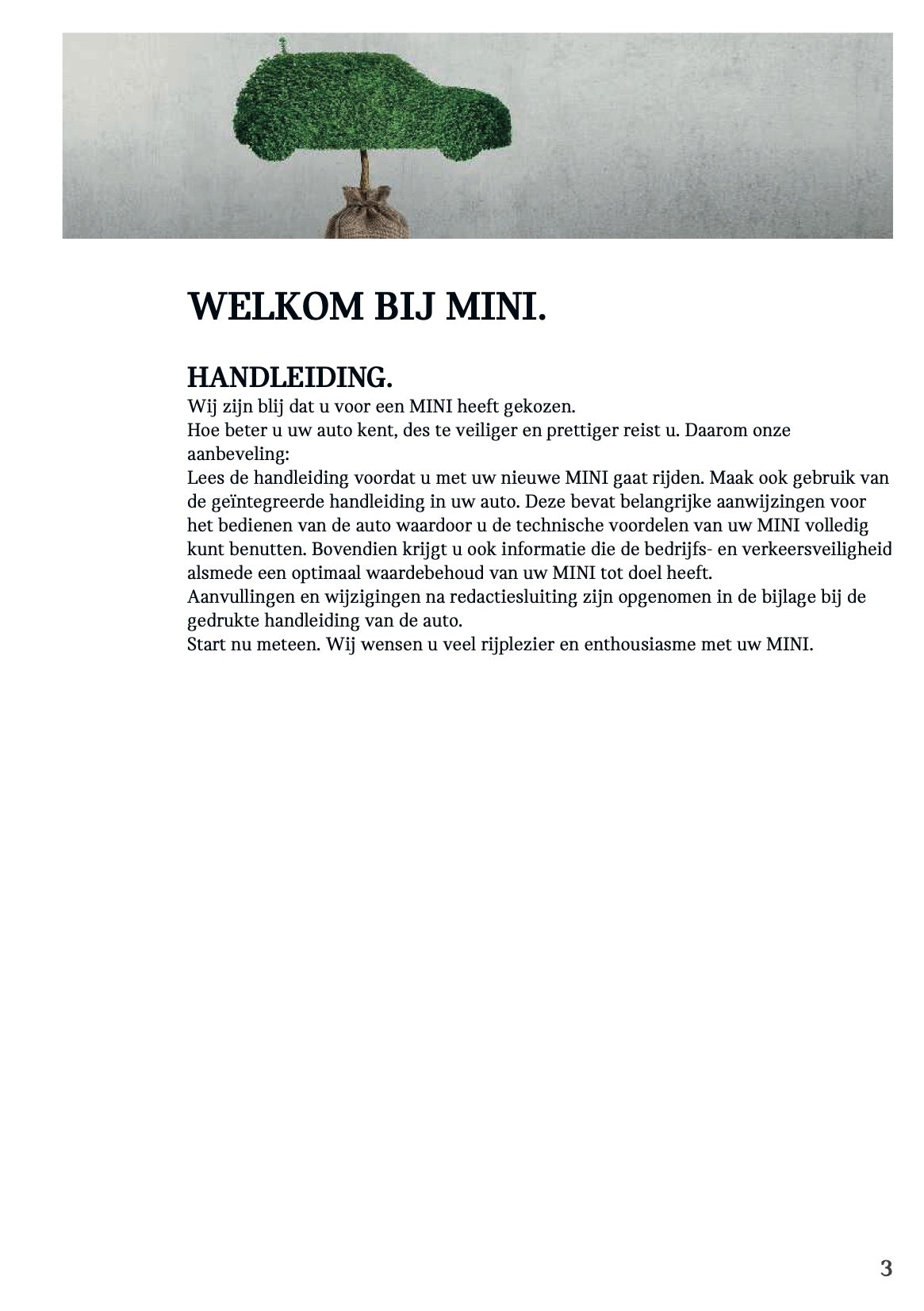 2022-2023 Mini Cabrio Owner's Manual | Dutch