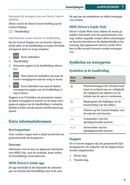 2022-2023 Mini Cabrio Owner's Manual | Dutch