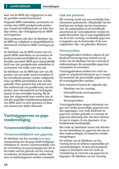 2023 Mini Cooper SE Gebruikershandleiding | Nederlands