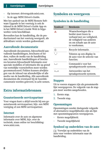 2025-2026 Mini Cooper Gebruikershandleiding | Nederlands