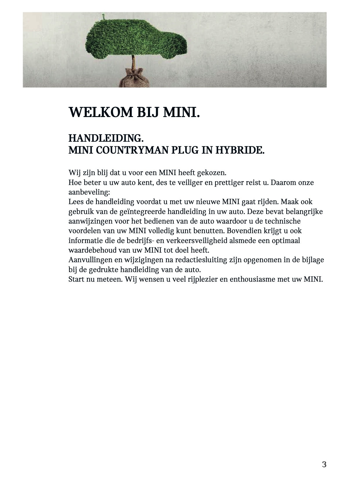 2020-2021 Mini Countryman Plug-in-Hybrid Gebruikershandleiding | Nederlands