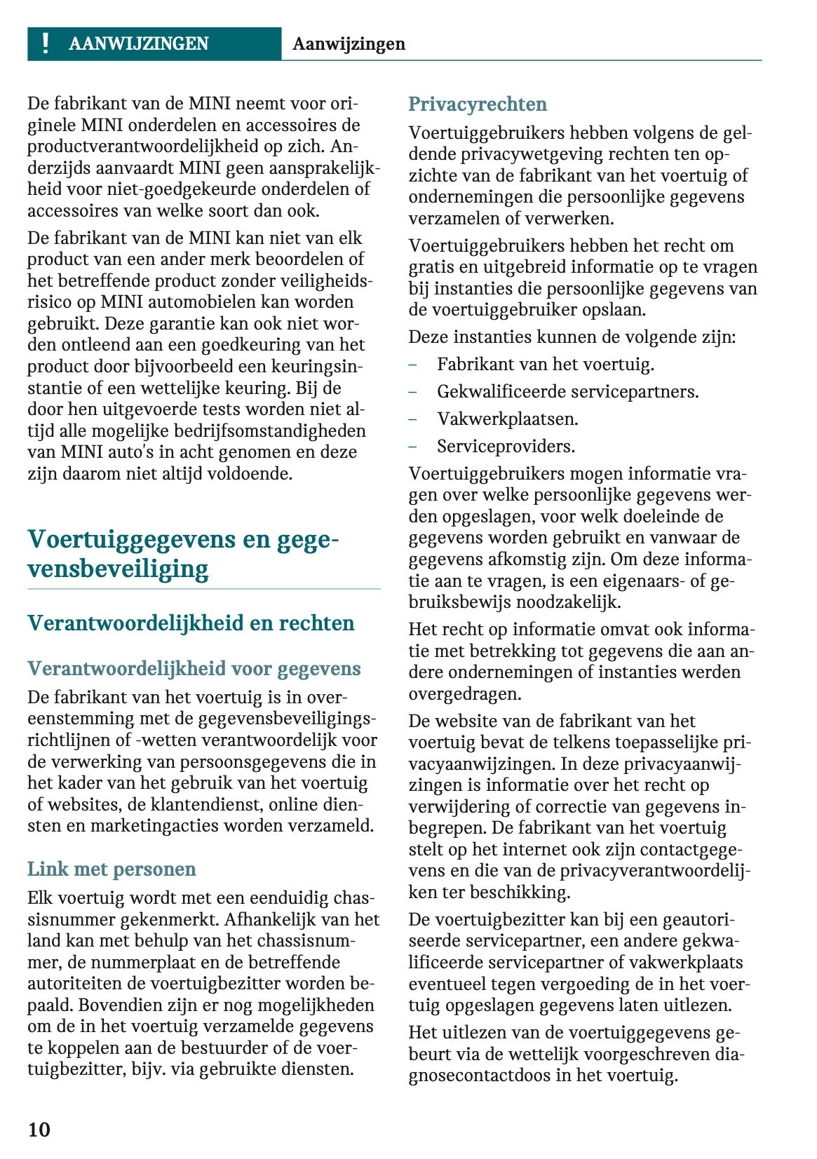 2023 Mini Mini Gebruikershandleiding | Nederlands