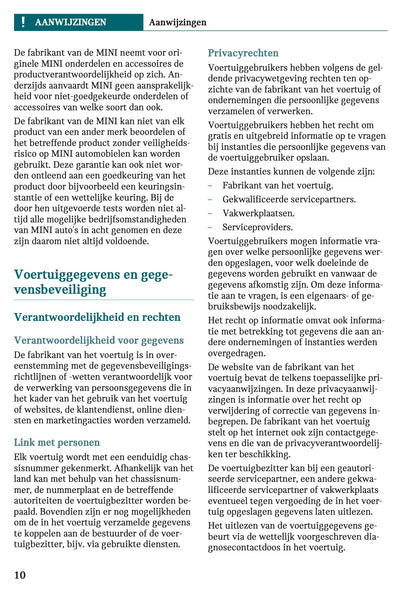 2023 Mini Mini Gebruikershandleiding | Nederlands