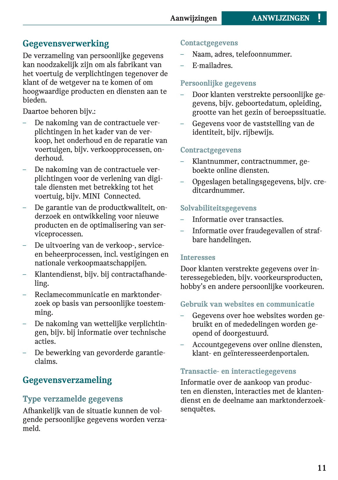 2023 Mini Mini Gebruikershandleiding | Nederlands