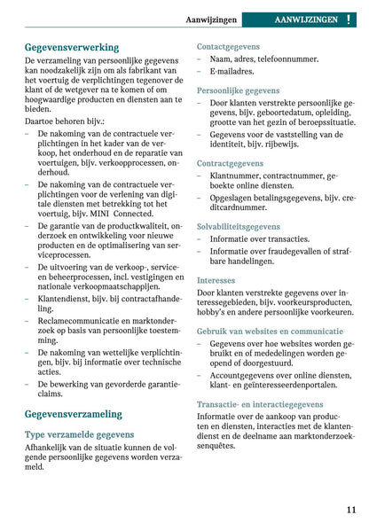 2023 Mini Mini Gebruikershandleiding | Nederlands