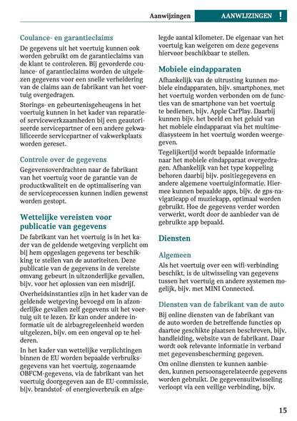 2023 Mini Mini Gebruikershandleiding | Nederlands