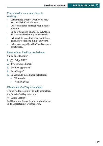 2023 Mini Mini Gebruikershandleiding | Nederlands