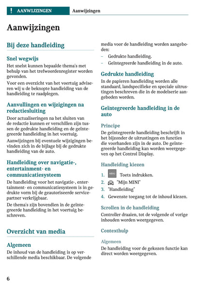 2023 Mini Mini Gebruikershandleiding | Nederlands