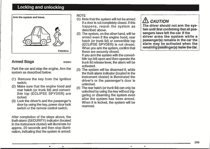 1998 Mitsubishi Eclipse Owner's Manual | English