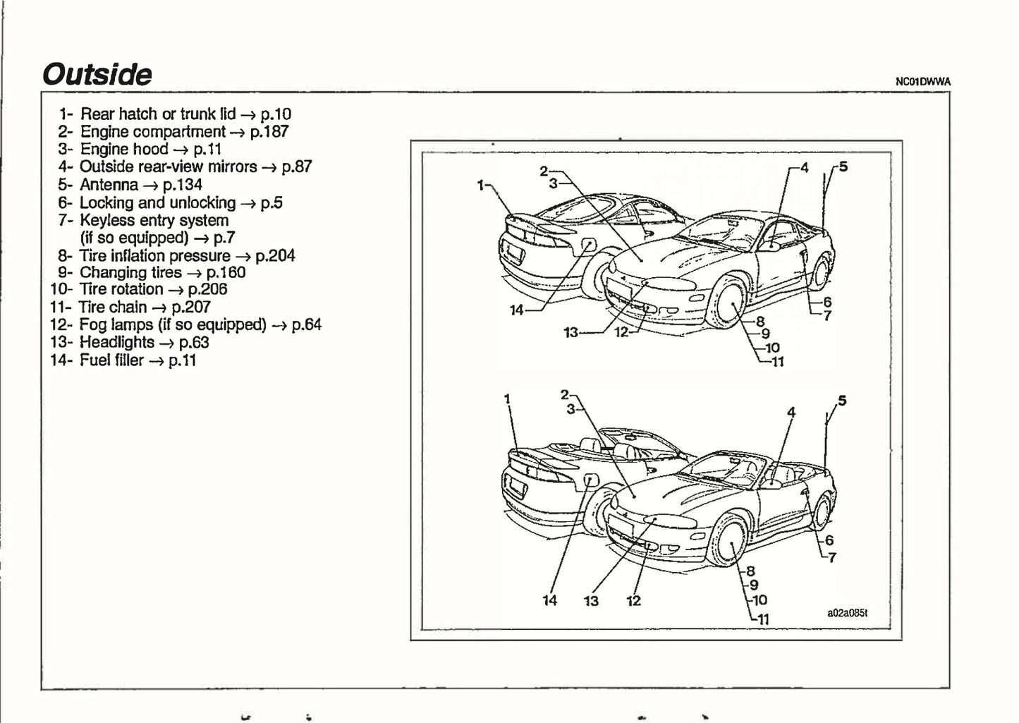 1998 Mitsubishi Eclipse Owner's Manual | English