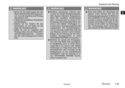 2025 Mitsubishi Outlander PHEV Owner's Manual | German