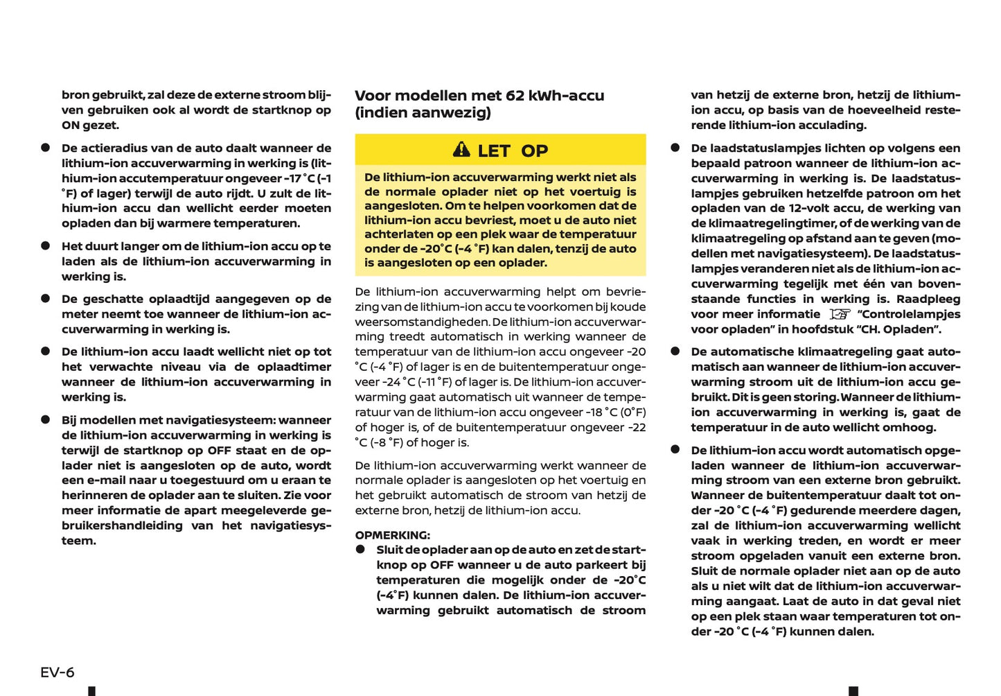 2019-2020 Nissan Leaf Owner's Manual | Dutch