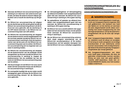 2019-2020 Nissan Leaf Owner's Manual | Dutch