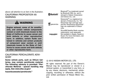 2013 Nissan Murano Owner's Manual | English