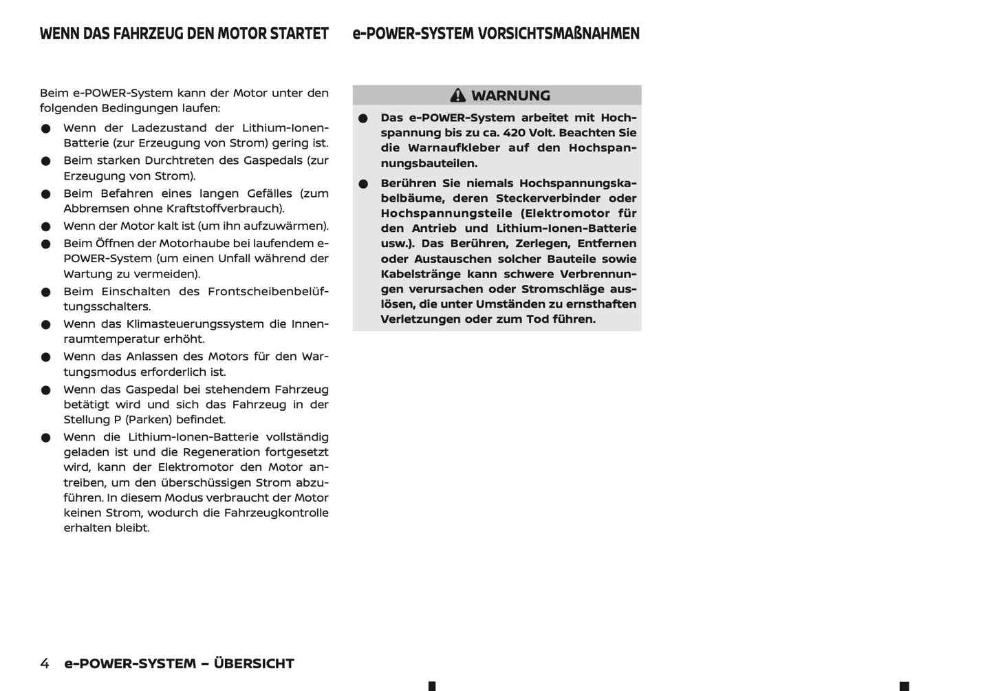 2026 Nissan Qashqai e-Power Owner's Manual | German