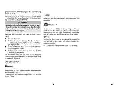 2026 Nissan Qashqai e-Power Owner's Manual | German