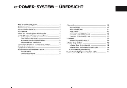 2026 Nissan Qashqai e-Power Owner's Manual | German