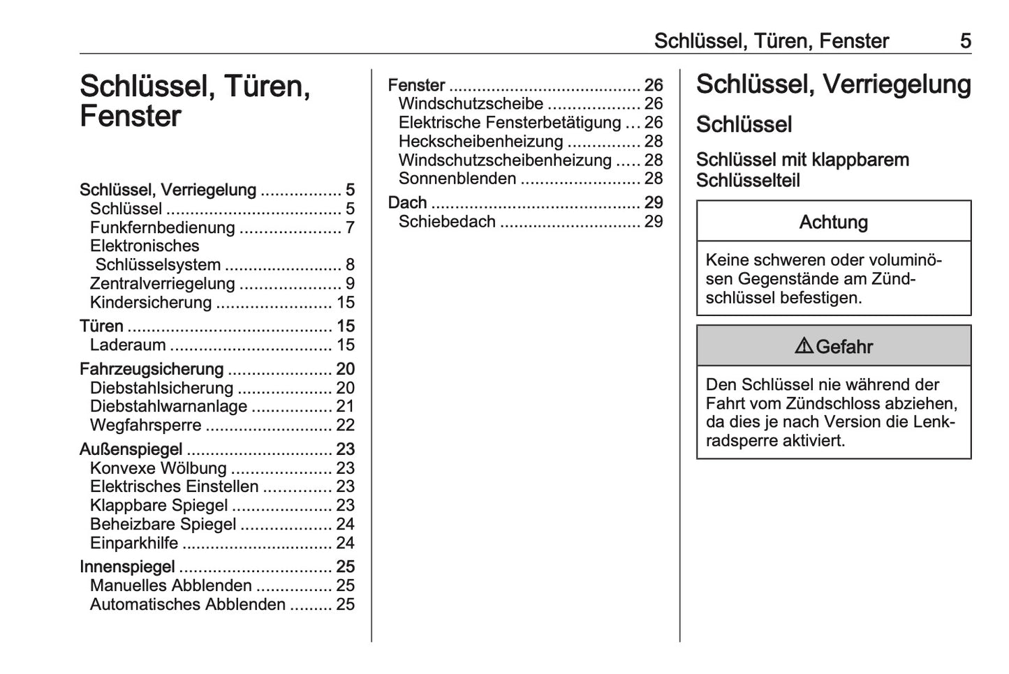 2024-2025 Opel Astra Owner's Manual | German
