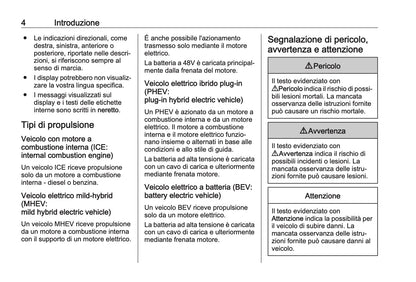 2023-2024 Opel Astra Owner's Manual | Italian