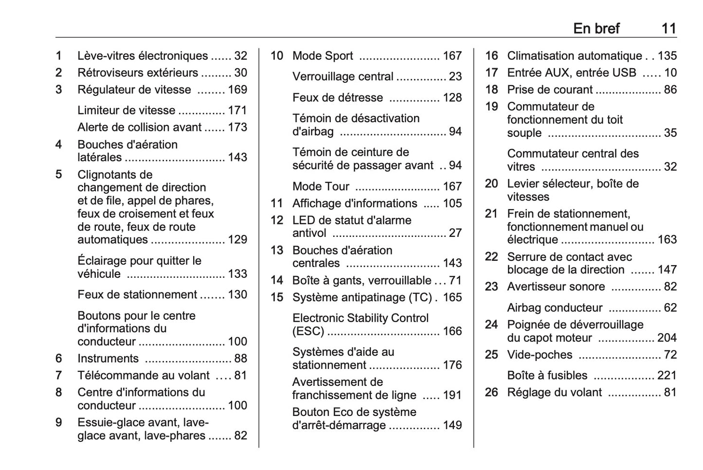 2016 Opel Cascada Manuel du propriétaire | Français