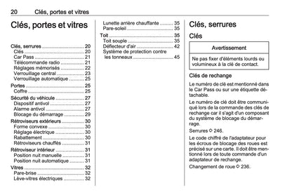 2016 Opel Cascada Manuel du propriétaire | Français