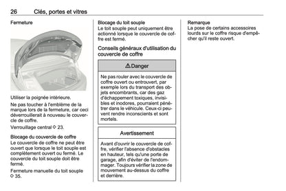 2016 Opel Cascada Manuel du propriétaire | Français