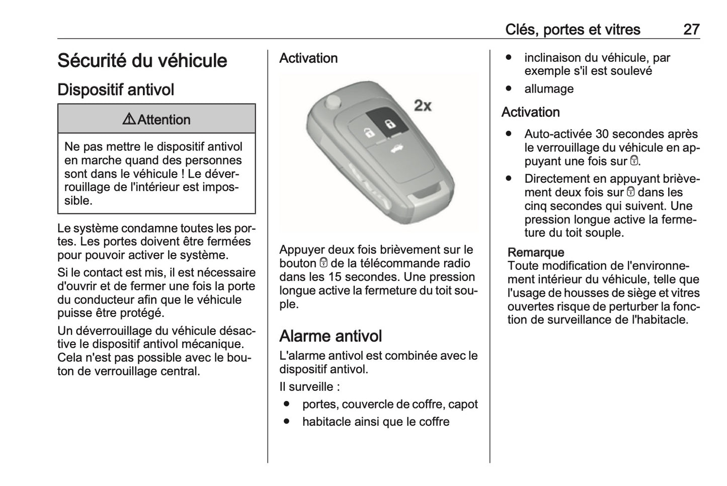 2016 Opel Cascada Manuel du propriétaire | Français