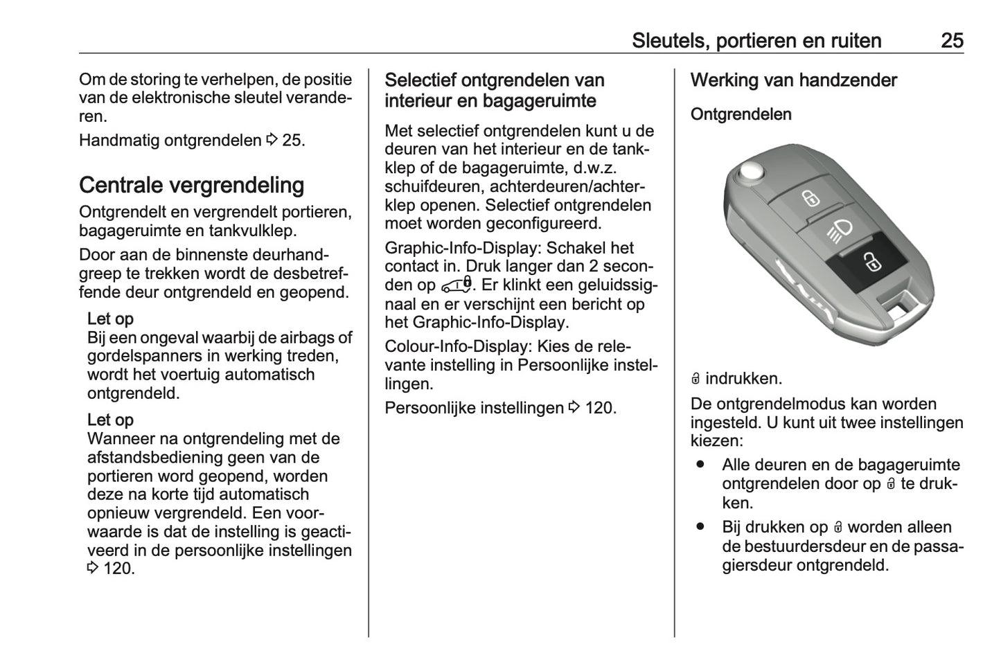 2021 Opel Combo Owner's Manual | Dutch