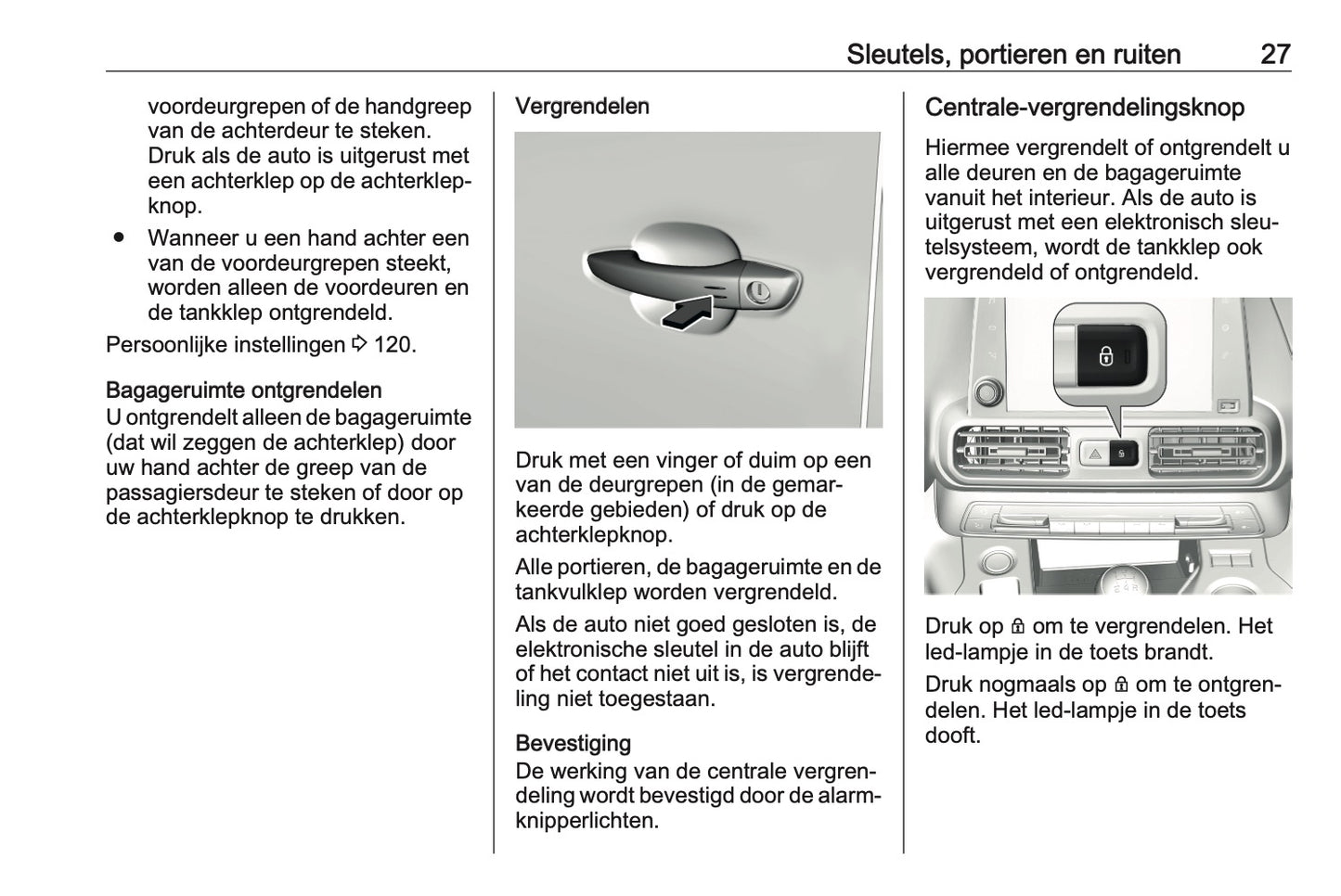 2021 Opel Combo Owner's Manual | Dutch