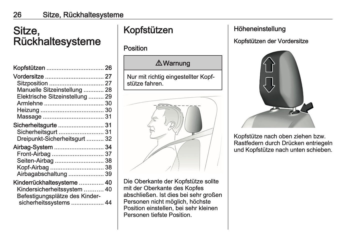 2023-2025 Opel Corsa Bedienungsanleitung | Deutsch
