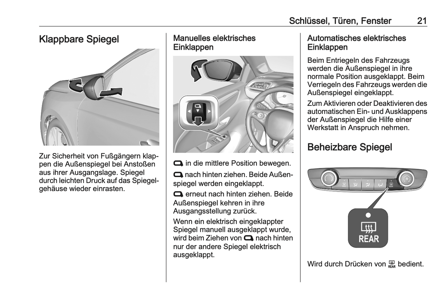 2020-2021 Opel Corsa / Corsa-e Owner's Manual German