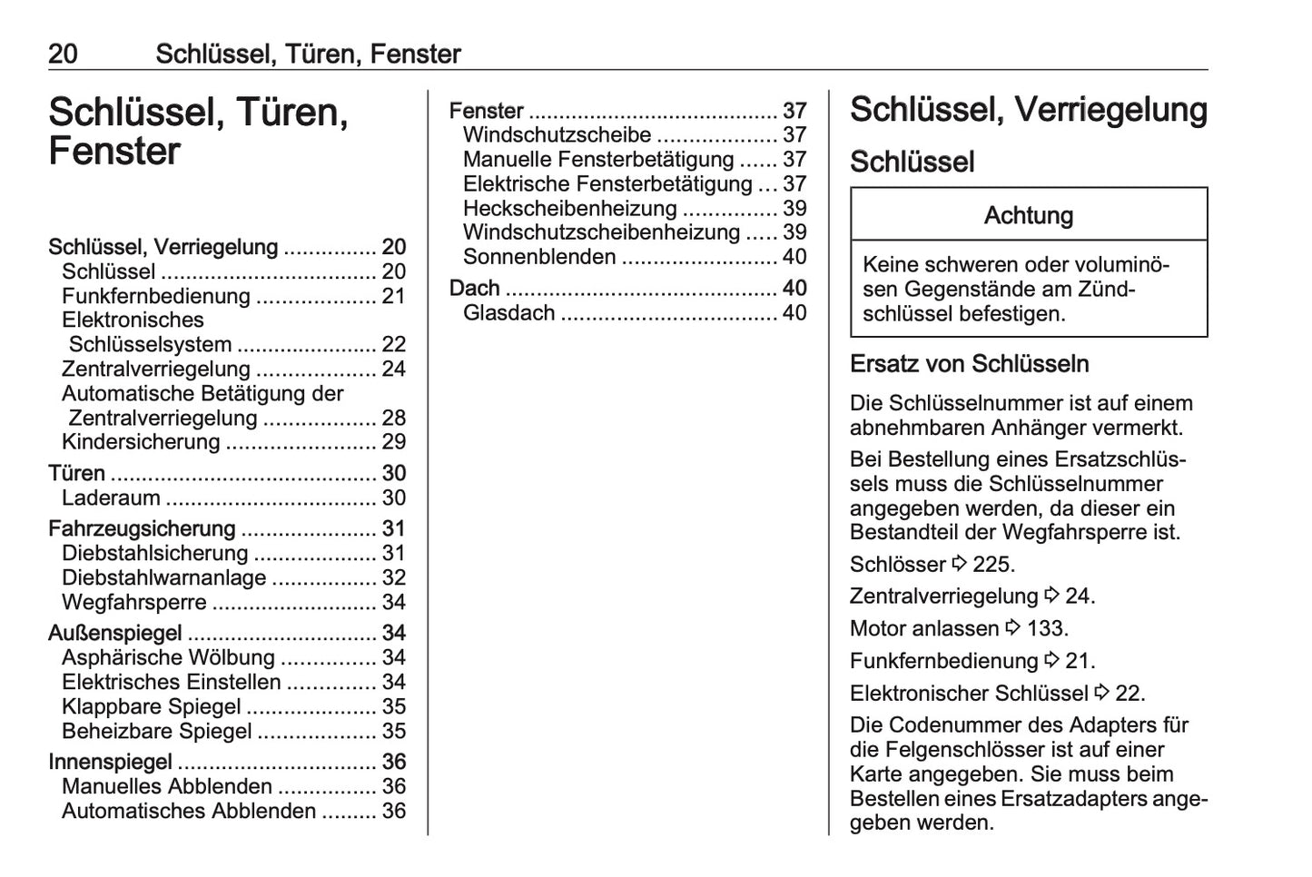 2019-2020 Opel Crossland X Owner's Manual | German