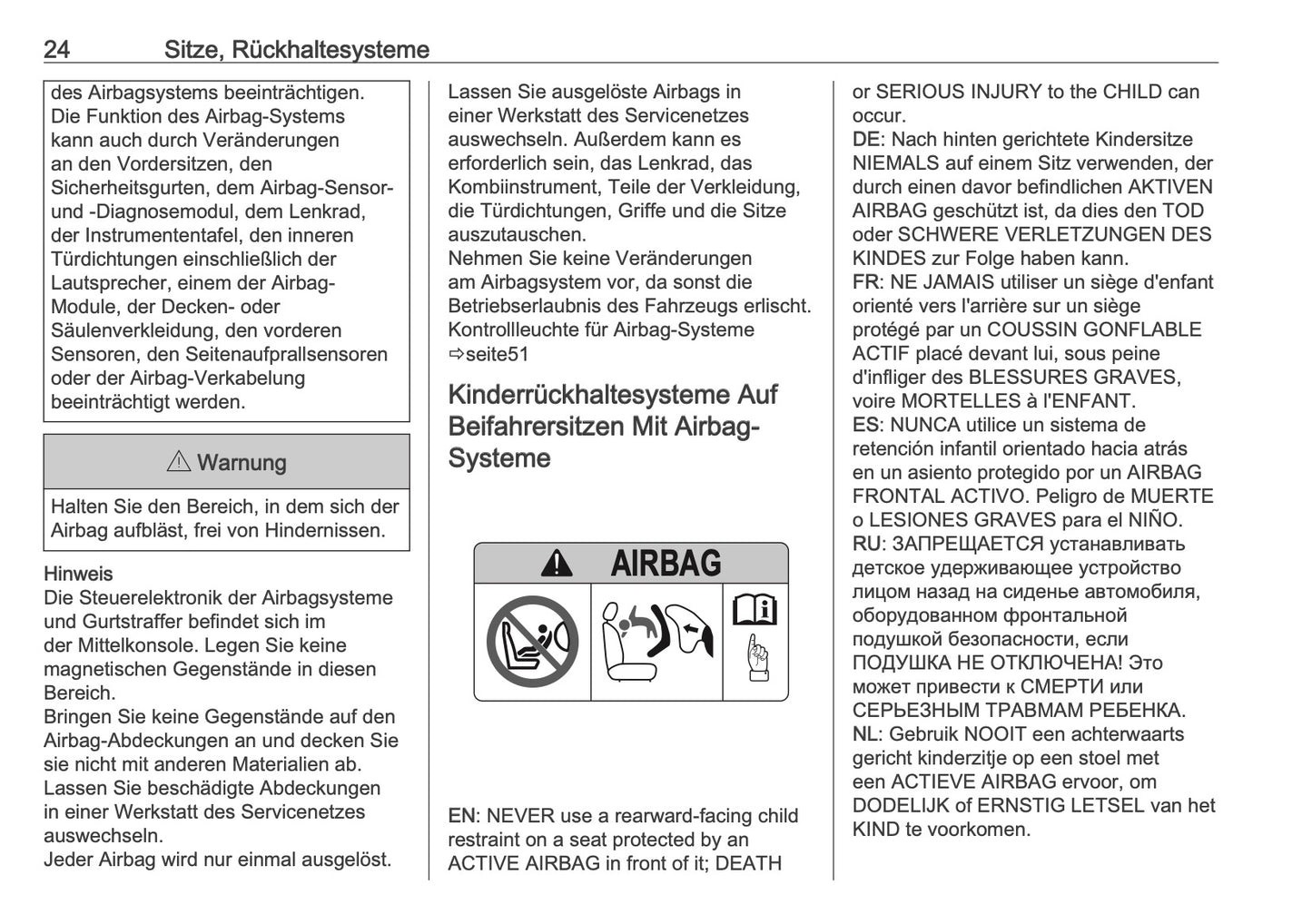 2025 Opel Frontera Owner's Manual | German