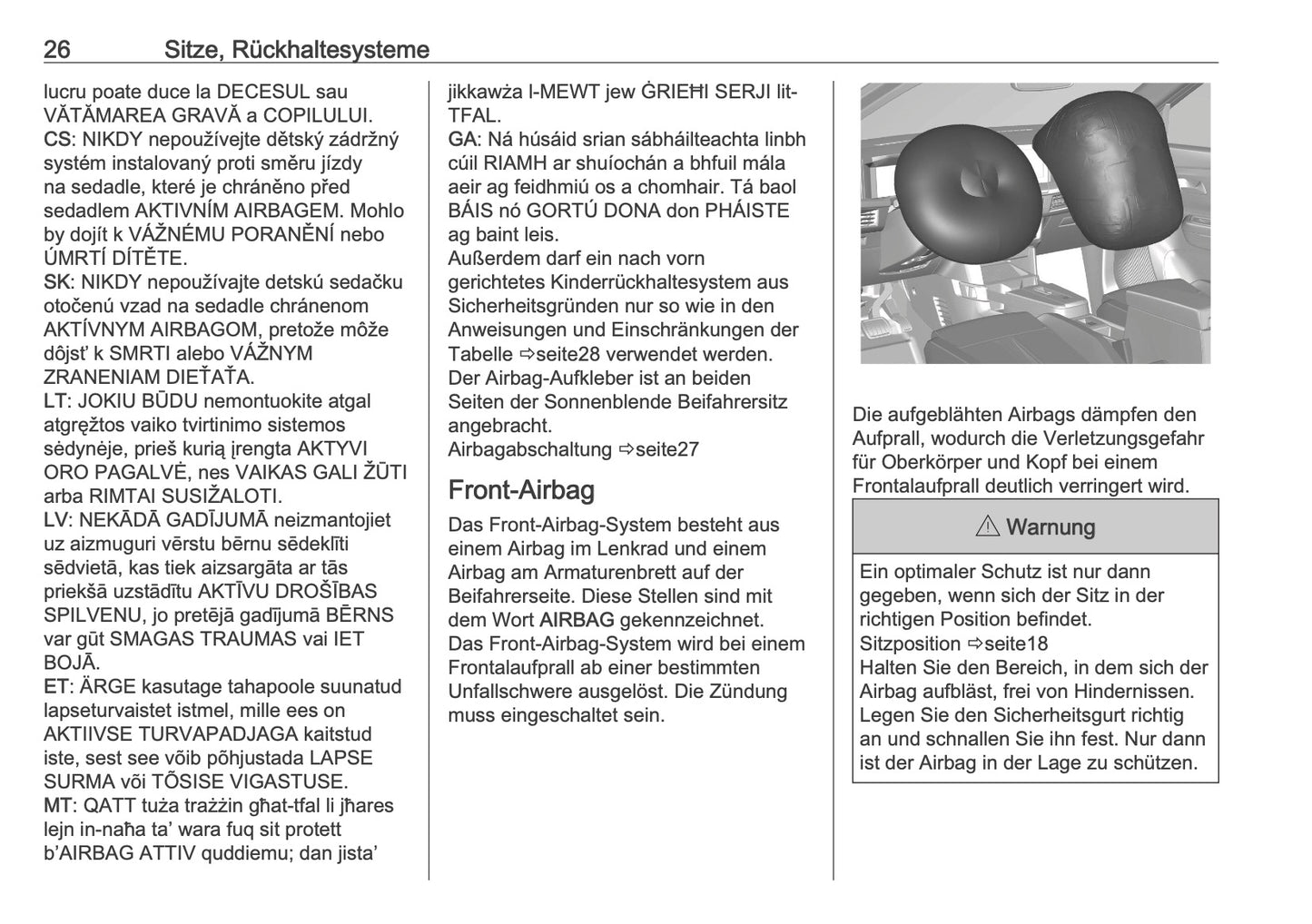 2025 Opel Frontera Owner's Manual | German