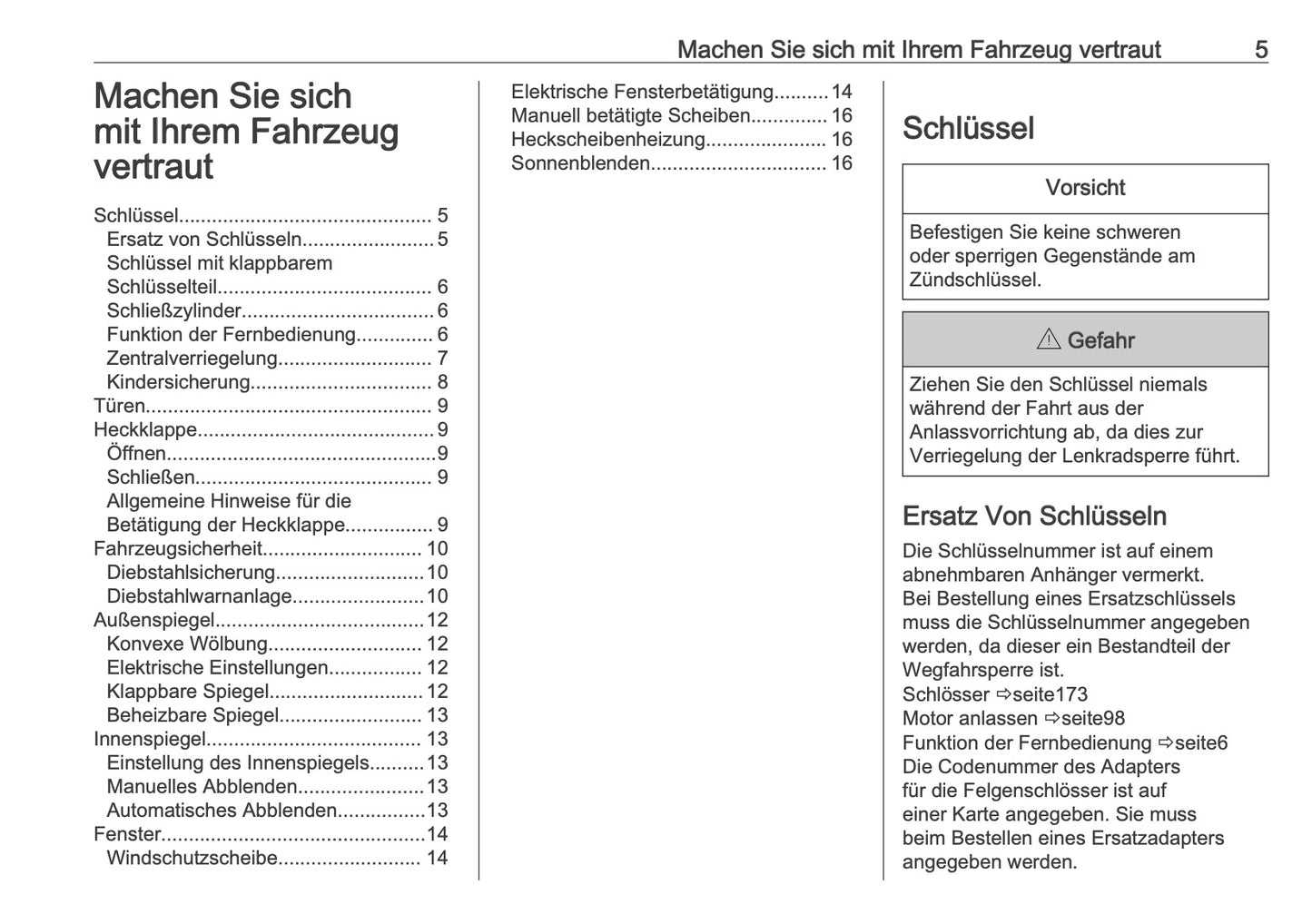 2025 Opel Frontera Owner's Manual | German