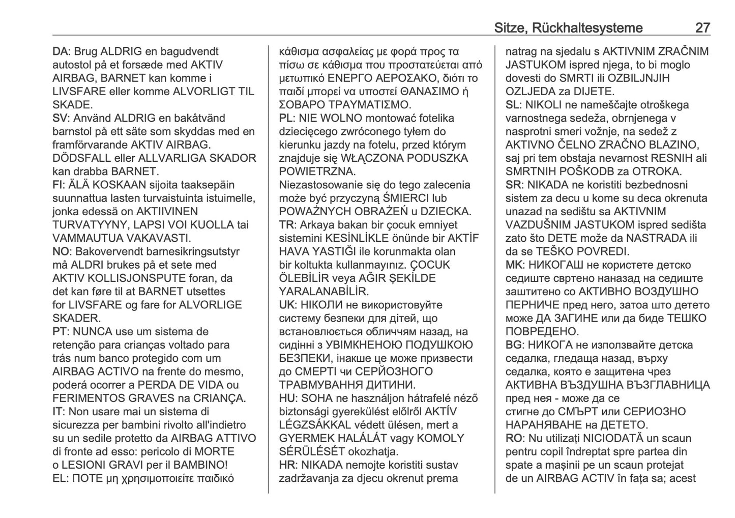 2025-2026 Opel Frontera Bedienungsanleitung | Deutsch