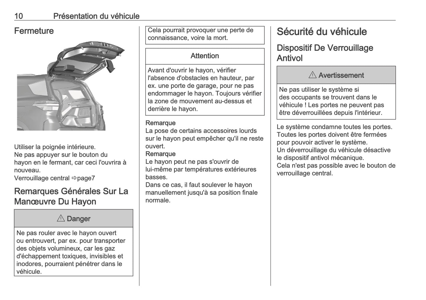 2025-2026 Opel Frontera Owner's Manual | French