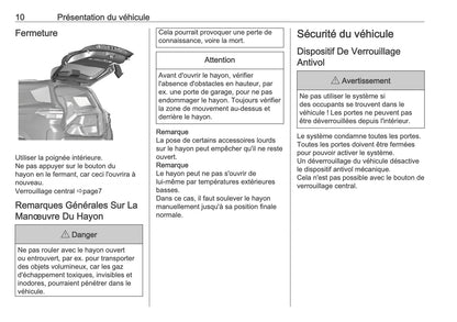 2025-2026 Opel Frontera Owner's Manual | French