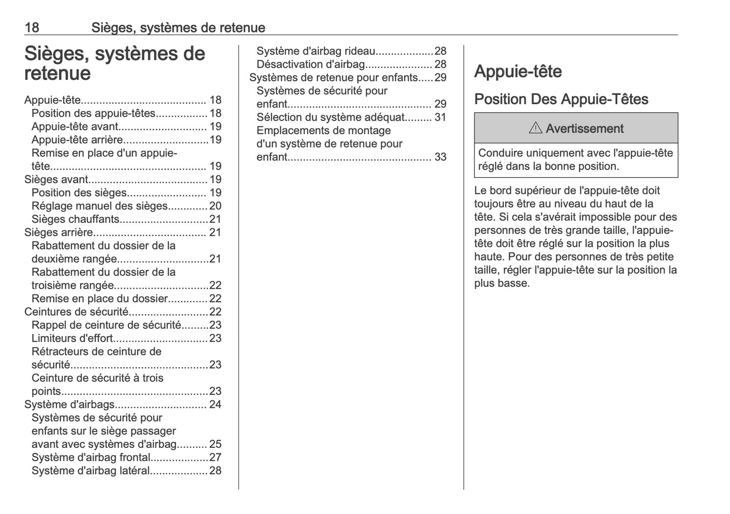 2025-2026 Opel Frontera Owner's Manual | French