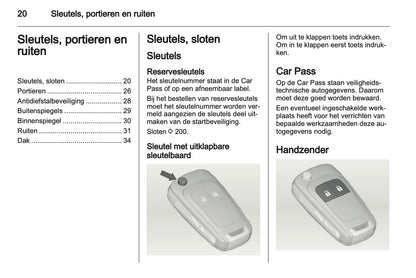 2012 Opel Meriva Owner's Manual | Dutch