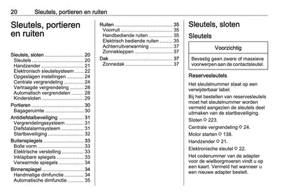 2019-2020 Opel Mokka X Owner's Manual | Dutch